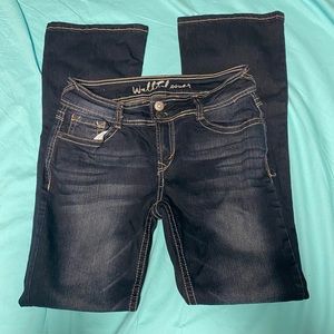 Wallflower Bootcut Jeans, zipper and 2 button fly, button back pockets